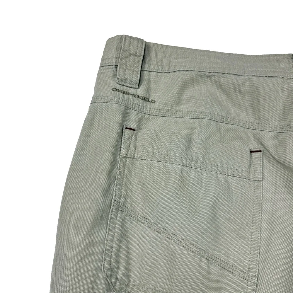 Columbia Outdoor Pants Men's 40x30‎ Khaki Omni-Shield Hiking Utility Cotton